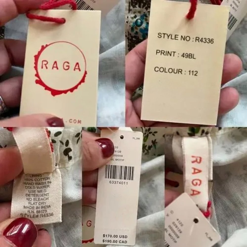 Anthropologie Floral Patchwork Maxi Skirt Ruffle Cotton Blue Motif Modified - Picture 11 of 12